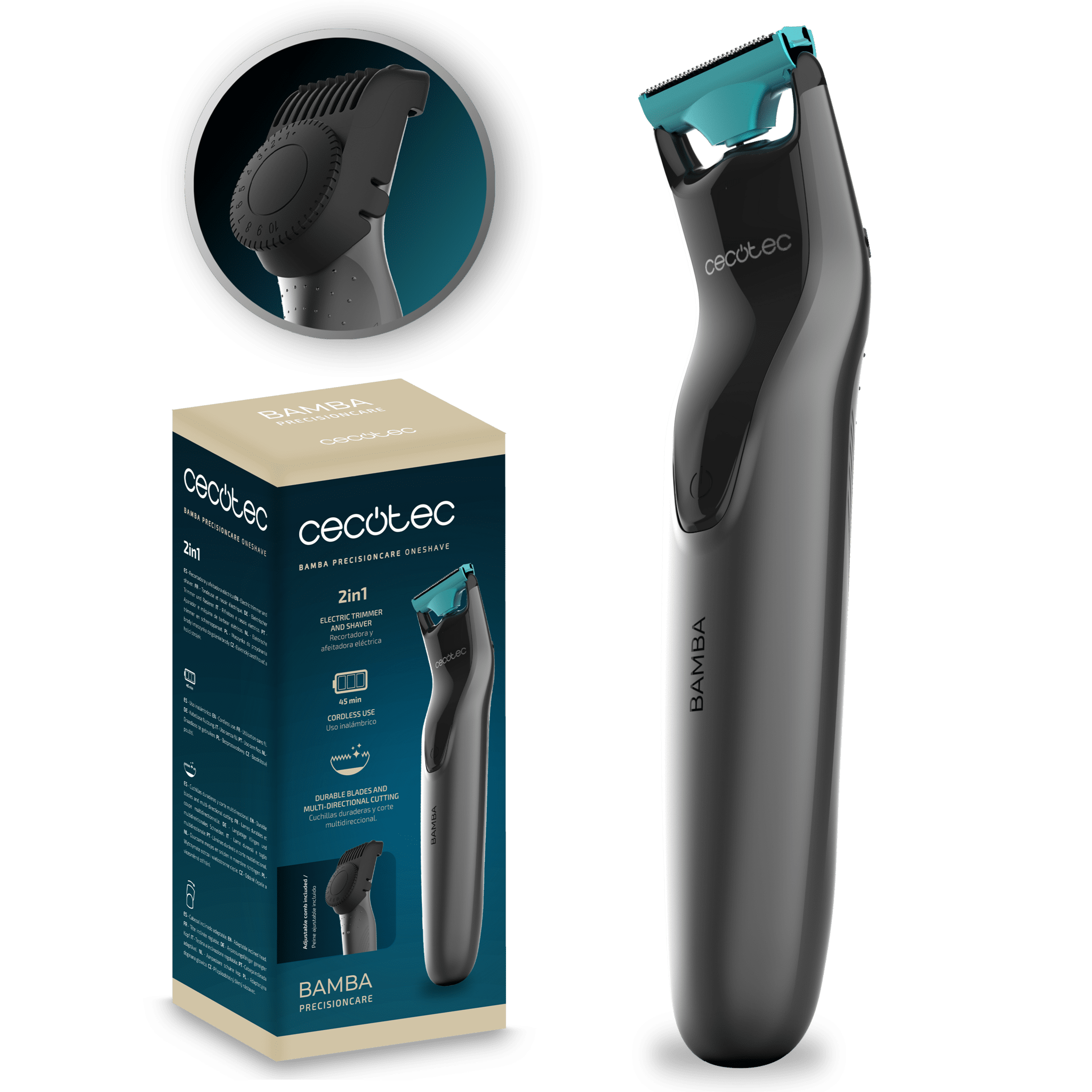 Bamba PrecisioCare OneShave Aparador 2 Em 1 Cecotec