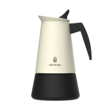 Piccolina 600 Beige Cafetière italienne conçue en acier inoxydable de haute qualité, idéale pour remplir 6 tasses de café.