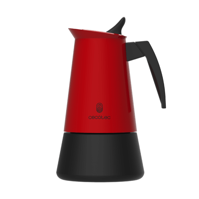 Piccolina 200 Red Cafetera italiana fabricada en acero inoxidable de alta calidad ideal para 2 tazas de café.