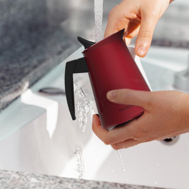 Cafetière italienne Piccolina 400 Rouge en acier inoxydable de haute qualité idéale pour 4 tasses de café.