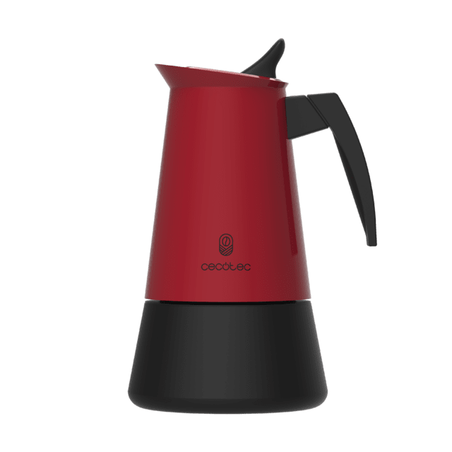 Cafetière italienne Piccolina 400 Rouge en acier inoxydable de haute qualité idéale pour 4 tasses de café.