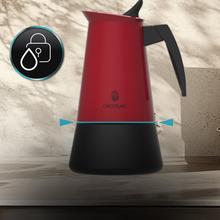 Cafetière italienne Piccolina 400 Rouge en acier inoxydable de haute qualité idéale pour 4 tasses de café.