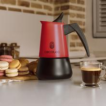Piccolina 600 Red Cafetière italienne conçue en acier inoxydable de haute qualité, idéale pour remplir 6 tasses de café.