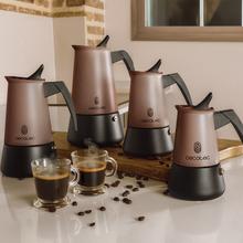 Piccolina 400 Bronze Cafetière italienne conçue en acier inoxydable de haute qualité, idéale pour remplir 4 tasses de café.