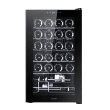 Bolero GrandSommelier 2450 Black Compressor Cantinetta nera con capacità di 24 bottiglie con sistema di raffreddamento a compressore, temperatura regolabile tra 5 e 18 ºC e pannello di controllo touch.