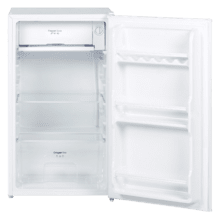 Bolero CoolMarket TT 90 White E Mini frigorífico sobremesa blanco 83cm alto y 47cm ancho, con 90L de capacidad, control de temperatura regulable y compartimento de conservación.