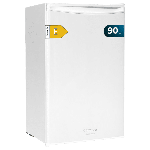 Bolero CoolMarket TT 90 White E Réfrigérateur table top blanc de 83 cm de hauteur et 47 cm de largeur, avec une capacité de 90 litres, contrôle de la température réglable et compartiment de stockage.