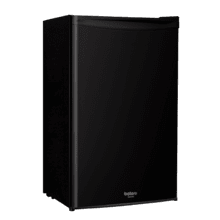 Bolero CoolMarket TT 90 Black E Mini frigorífico negro de 83cm alto y 47cm ancho, con 90L de capacidad, control de temperatura regulable y compartimento de conservación.