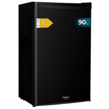 Bolero CoolMarket TT 90 Black E Mini frigorífico negro de 83cm alto y 47cm ancho, con 90L de capacidad, control de temperatura regulable y compartimento de conservación.