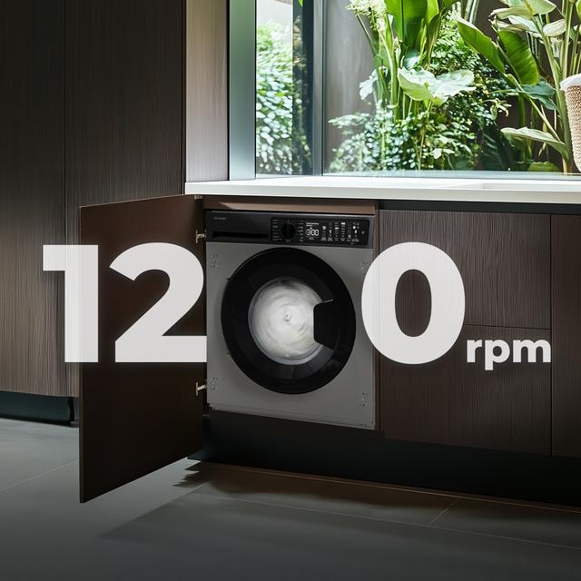 Bolero DressCode 750 BI Inverter Steel A Lavadora integrable inox de 7 kg de capacidad y 1200 rpm, 15 programas, clase A,  Motor Inverter Plus, SteamMax, Stain Match Pro, Allergy Care, Delay Start, aclarado extra, KidLock e indicador de eficiencia