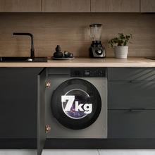 Bolero DressCode 750 BI Inverter Steel A Lavadora integrable inox de 7 kg de capacidad y 1200 rpm, 15 programas, clase A,  Motor Inverter Plus, SteamMax, Stain Match Pro, Allergy Care, Delay Start, aclarado extra, KidLock e indicador de eficiencia