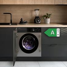 Bolero DressCode 750 BI Inverter Steel A Lavadora integrable inox de 7 kg de capacidad y 1200 rpm, 15 programas, clase A,  Motor Inverter Plus, SteamMax, Stain Match Pro, Allergy Care, Delay Start, aclarado extra, KidLock e indicador de eficiencia