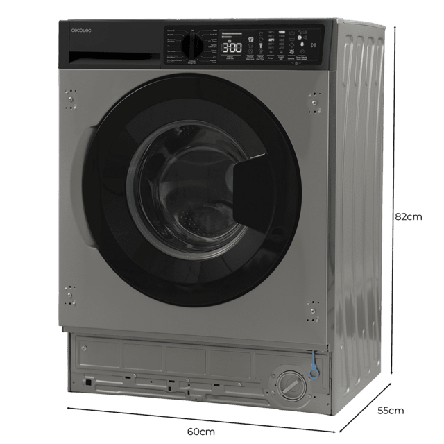 Bolero DressCode 750 BI Inverter Steel A Lavadora integrable inox de 7 kg de capacidad y 1200 rpm, 15 programas, clase A,  Motor Inverter Plus, SteamMax, Stain Match Pro, Allergy Care, Delay Start, aclarado extra, KidLock e indicador de eficiencia