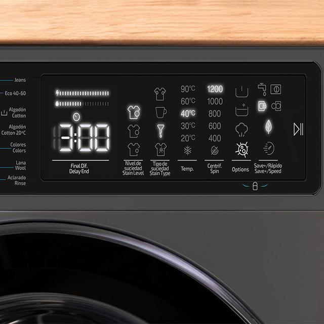 Bolero DressCode 750 BI Inverter Steel A Lavadora integrable inox de 7 kg de capacidad y 1200 rpm, 15 programas, clase A,  Motor Inverter Plus, SteamMax, Stain Match Pro, Allergy Care, Delay Start, aclarado extra, KidLock e indicador de eficiencia