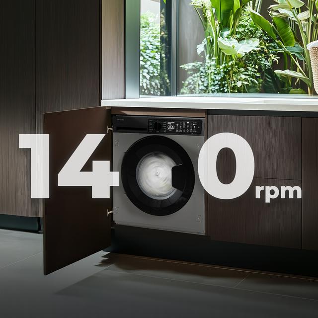 Bolero DressCode 850 BI Inverter Steel A Lavadora integrable inox de 8 kg de capacidad y 1400 rpm, 15 programas, clase A,  Motor Inverter Plus, SteamMax, Stain Match Pro, Allergy Care, Delay Start, aclarado extra, KidLock e indicador de eficiencia