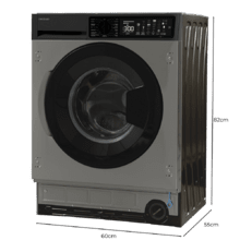 Bolero DressCode 850 BI Inverter Steel A Lavadora integrable inox de 8 kg de capacidad y 1400 rpm, 15 programas, clase A,  Motor Inverter Plus, SteamMax, Stain Match Pro, Allergy Care, Delay Start, aclarado extra, KidLock e indicador de eficiencia