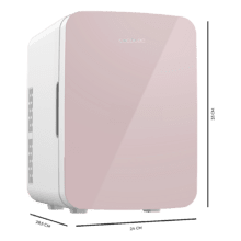Bolero MiniCooling 10L Bahamas Pink Frigorífico con funcionamiento 12V-220V, compatible con coches y caravanas, función enfriamiento y calentamiento, rango temperatura de 7 a 65 ºC y transporte fácil.