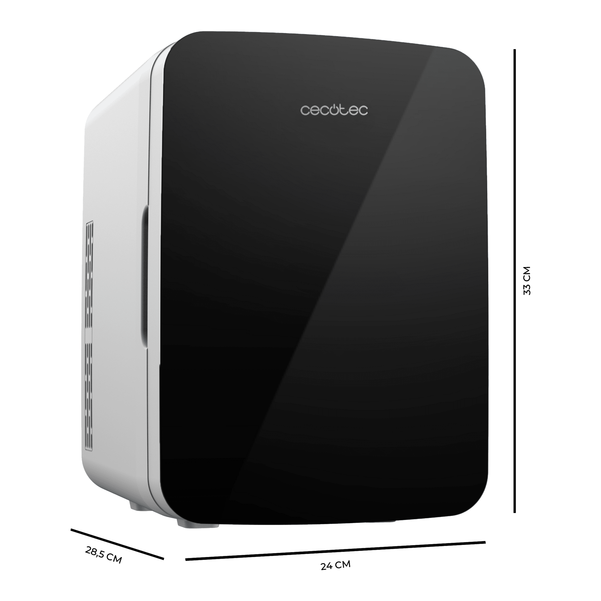 Medidas del frigorífico CECOTEC Bolero MiniCooling 10L Bahamas Black