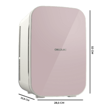 Bolero MiniCooling 25L Bahamas Pink Frigorífico con funcionamiento 12V-220V, compatible con coches y caravanas, función enfriamiento y calentamiento, rango temperatura de 7 a 65 ºC y transporte fácil.