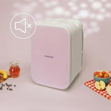 Bolero MiniCooling 25L Bahamas Pink Frigorífico con funcionamiento 12V-220V, compatible con coches y caravanas, función enfriamiento y calentamiento, rango temperatura de 7 a 65 ºC y transporte fácil.