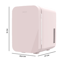 Bolero MiniCooling 6L Bahamas Pink Frigorífico MiniCooling Bahamas Pink 6L, funcionamiento 12V-220V, compatible coche y caravanas, función enfriamiento y calentamiento, rango temperatura 5-65º, transporte fácil.