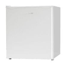 GrandCooler 20000 SilentCompress White E Mini Frigorífico blanco, compartimento congelador interior, capacidad de 46 Litros, 48,7 de ancho y 48 cm de alto, puerta reversible, funcionamiento cíclico, clase energética E