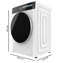 Bolero DressCode 8900 Inverter FullColor A Lavadora de carga frontal blanca de 8 kg de capacidad y 1400 rpm, Pantalla FullColor 10,3", 11 programas, Motor Inverter Plus, SteamMax, Clase A, Sanitize, OnSmart, Fuzzy Logic, Smooth Wash, Goma Antibacteriana y Drum Clean Plus