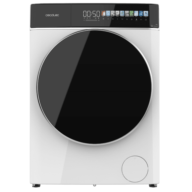 Bolero DressCode 8900 Inverter FullColor A Lavadora de carga frontal blanca de 8 kg de capacidad y 1400 rpm, Pantalla FullColor 10,3", 11 programas, Motor Inverter Plus, SteamMax, Clase A, Sanitize, OnSmart, Fuzzy Logic, Smooth Wash, Goma Antibacteriana y Drum Clean Plus