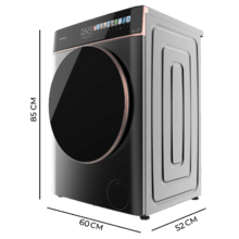 Bolero DressCode 8900 Inverter FullColor Steel A Lavadora de carga frontal steel de 8 kg de capacidad y 1400 rpm, Pantalla FullColor 10,3", 11 programas, Motor Inverter Plus, SteamMax, Clase A-10 %, Sanitize, OnSmart, Fuzzy Logic, Smooth Wash y Goma Antibacteriana