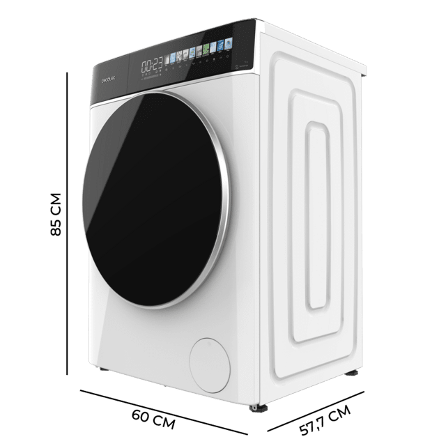 Bolero DressCode 9900 Inverter FullColor A Lavadora de carga frontal blanca de 9 kg de capacidad y 1400 rpm, Pantalla FullColor 10,3", 11 programas, Motor Inverter Plus, SteamMax, Clase A, Sanitize, OnSmart, Fuzzy Logic, Smooth Wash y Goma Antibacteriana