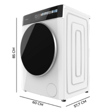 Bolero DressCode 9900 Inverter FullColor A Lavadora de carga frontal blanca de 9 kg de capacidad y 1400 rpm, Pantalla FullColor 10,3", 11 programas, Motor Inverter Plus, SteamMax, Clase A, Sanitize, OnSmart, Fuzzy Logic, Smooth Wash y Goma Antibacteriana