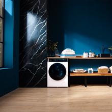 Bolero DressCode 9900 Autodose Inverter FullColor A Lavadora Autodosis de carga frontal blanca de 9 kg de capacidad y 1400 rpm, Pantalla FullColor 10,3", 11 programas, Motor Inverter Plus, SteamMax, Clase A, Sanitize, OnSmart, Fuzzy Logic, Smooth Wash y Goma Antibacteriana