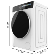Bolero DressCode 9900 Autodose Inverter FullColor A Lavadora Autodosis de carga frontal blanca de 9 kg de capacidad y 1400 rpm, Pantalla FullColor 10,3", 11 programas, Motor Inverter Plus, SteamMax, Clase A, Sanitize, OnSmart, Fuzzy Logic, Smooth Wash y Goma Antibacteriana