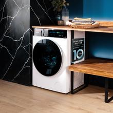 Bolero DressCode 9900 Autodose Inverter FullColor A Lavadora Autodosis de carga frontal blanca de 9 kg de capacidad y 1400 rpm, Pantalla FullColor 10,3", 11 programas, Motor Inverter Plus, SteamMax, Clase A, Sanitize, OnSmart, Fuzzy Logic, Smooth Wash y Goma Antibacteriana