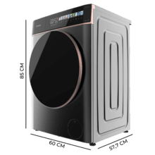 Bolero DressCode 9900 Autodose Inverter FullColor Steel A Lavadora Autodosis de carga frontal steel de 9 kg de capacidad y 1400 rpm, Pantalla FullColor 10,3", 11 programas, Motor Inverter Plus, SteamMax, Clase A, Sanitize, OnSmart, Fuzzy Logic, Smooth Wash y Goma Antibacteriana