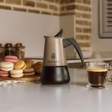 Piccolina 200 Gold Cafetière italienne conçue en acier inoxydable de haute qualité, idéale pour remplir 2 tasses de café.