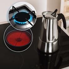 Piccolina 900 Gold Italienische Kaffeemaschine aus hochwertigem Edelstahl, ideal für 10 Tassen Kaffee.