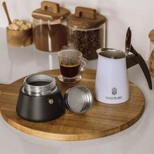 Piccolina 900 Gold Italienische Kaffeemaschine aus hochwertigem Edelstahl, ideal für 10 Tassen Kaffee.