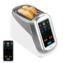 ToastPad Double Pro Screen Tostapane con touch screen LCD da 7'', controllo intelligente, connettività wifi e potenza di 1400W. Controllo individuale dei pannelli di riscaldamento, impostazione personalizzata del tempo e fino a 7 livelli di doratura per risultati perfetti.