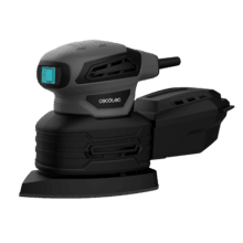 PerfectSurface 180 Delta 180W Orbital Schleifmaschine mit FingerDetail-Aufsatz, 12 Minen, 3M-Kabel, Staubbehälter und Staubsaugeranschluss.