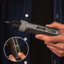 EasyGyro 3000 Pocket Cacciavite elettrico con cui è possibile avvitare e svitare con la semplice pressione di un pulsante, design compatto per una maggiore praticità. Utilizza la forza corretta grazie alla coppia di serraggio fino a 4,5 Nm e alla potenza regolabile su due livelli.