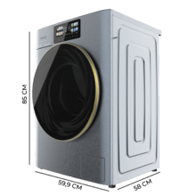 Bolero DressCode 12950 Autodose Direct Drive 3D Titanium Lavadora Autodosis de carga frontal color titanium de 12 kg de capacidad, 1400 rpm, clase A, y motor Direct Drive, con diseño Core Matrix Screen 9,2" y Core Body, 13 programas, SteamMax, Sanitize, funciones inteligentes OnSmart y Fuzzy Logic, Smooth Wash, puerta XXL y luz interior.