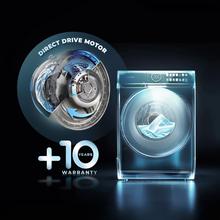 Bolero DressCode 12950 Autodose Direct Drive 3D Titanium Lavadora Autodosis de carga frontal color titanium de 12 kg de capacidad, 1400 rpm, clase A, y motor Direct Drive, con diseño Core Matrix Screen 9,2" y Core Body, 13 programas, SteamMax, Sanitize, funciones inteligentes OnSmart y Fuzzy Logic, Smooth Wash, puerta XXL y luz interior.