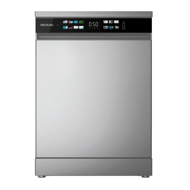 Bolero Aguazero 6210 Inox D Bolero Máquina de lavar louça 60cm em aço inoxidável, 15 talheres, Classe D, tela FullColor XXL, Terceira bandeja, 14 programas, Lavagem de zona dupla, Aquastop eletrônico, Dry+, Bandeja ajustável, AutoClean, Meia carga, Início retardado e Bloqueio para crianças .