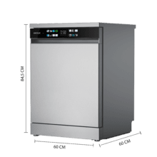 Bolero Aguazero 6210 Inox D Lavavajillas Bolero de 60cm inox, 15 cubiertos, Clase D, Pantalla FullColor XXL, Tercera bandeja, 8 programas, Dual Zone Wash, Dry+, Bandeja Ajustable, Machine Care, Media Carga, Delay Start y Child Lock.