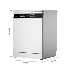 Bolero Aguazero 6700 B Lave-vaisselle Bolero de 60 cm, blanc, 15 couverts, classe B, moteur Inverter Plus, écran FullColor XXL, 8 programmes, O2 Dry, Turbo Dry+, Dual Zone Wash, Long Storage, tiroir réglable, Machine Care, démi-charge et tiroir à couverts.
