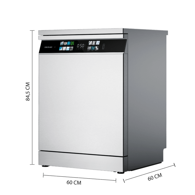 Bolero Aguazero 6700 Inox B Lavavajillas Bolero de 60cm inox, 15 cubiertos, Clase B, Motor Inverter Plus, Pantalla FullColor XXL, 8 programas, O2 Dry, Turbo Dry+, Dual Zone Wash, Long Storage, Bandeja Ajustable, Machine Care, Media Carga y bandeja para cubiertos