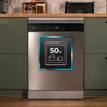 Bolero Aguazero 6800 Inox A Lavavajillas diseñado para 14 cubiertos, con Clase A y el avanzado Motor Inverter Plus Duo. Disfruta de 8 programas versátiles, incluyendo Smart ProWash  y SteamMax, junto con el BlueWater System. Optimiza cada ciclo con Eco FlexWash y Comfort Wash, mientras el filtro antibacteriano y el programa AutoClean mantienen la higiene. La tecnología Dual Zone Wash, la función Half Load y la comodidad del Delay Start hacen una experiencia superior.