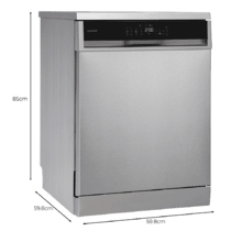 Bolero Aguazero 6800 Inox A Lavavajillas diseñado para 14 cubiertos, con Clase A y el avanzado Motor Inverter Plus Duo. Disfruta de 8 programas versátiles, incluyendo Smart ProWash  y SteamMax, junto con el BlueWater System. Optimiza cada ciclo con Eco FlexWash y Comfort Wash, mientras el filtro antibacteriano y el programa AutoClean mantienen la higiene. La tecnología Dual Zone Wash, la función Half Load y la comodidad del Delay Start hacen una experiencia superior.