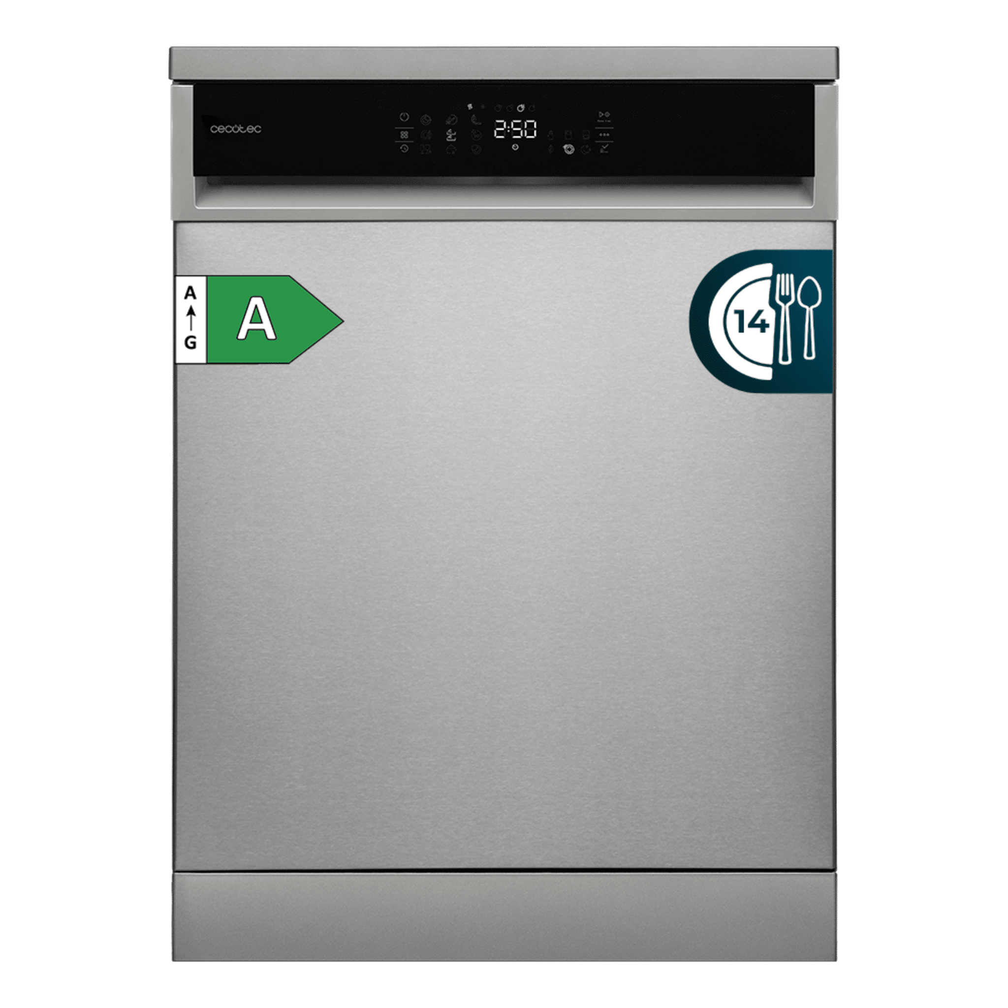 Bolero Aguazero 6800 Inox A Lavavajillas diseñado para 14 cubiertos, con Clase A y el avanzado Motor Inverter Plus Duo. Disfruta de 8 programas versátiles, incluyendo Smart ProWash  y SteamMax, junto con el BlueWater System. Optimiza cada ciclo con Eco FlexWash y Comfort Wash, mientras el filtro antibacteriano y el programa AutoClean mantienen la higiene. La tecnología Dual Zone Wash, la función Half Load y la comodidad del Delay Start hacen una experiencia superior.